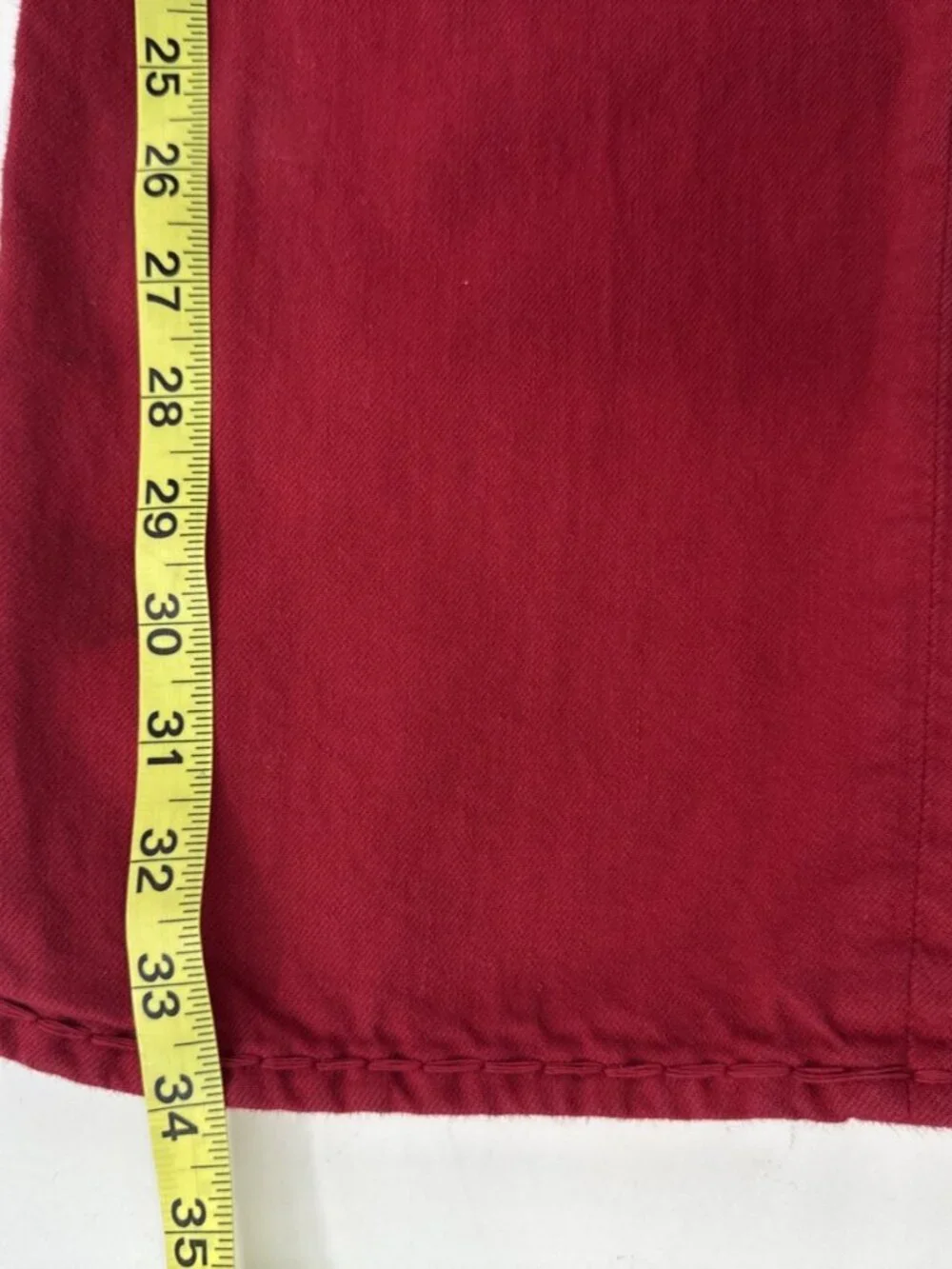 True Religion Red Jeans Mens 38x34 Ricky Relaxed Denim Thick Stitch SuperT Flap